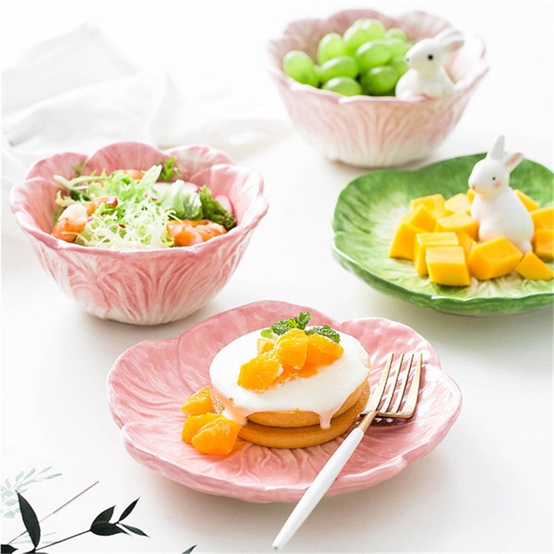 Amanda Cabbage Plate and Bowl