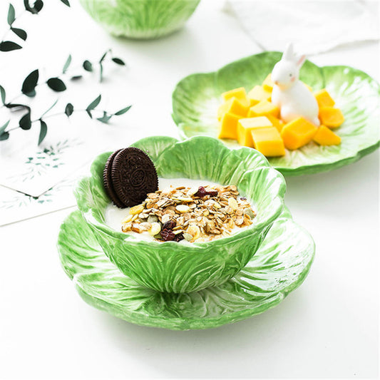 Amanda Cabbage Plate and Bowl