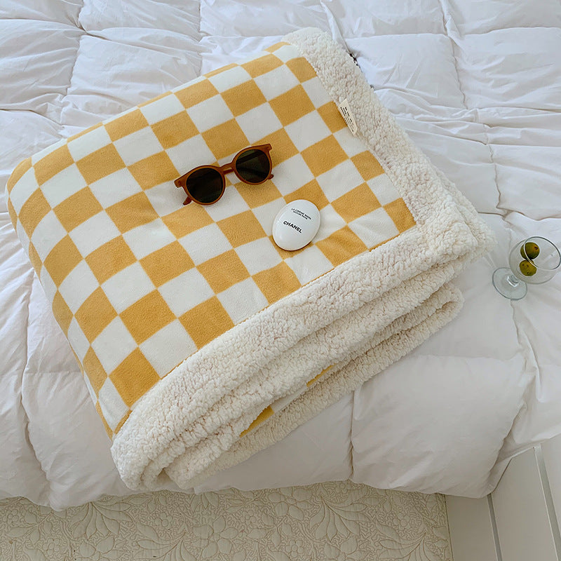Gwen Checkerboard Fleece Blanket
