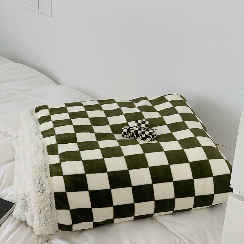 Gwen Checkerboard Fleece Blanket