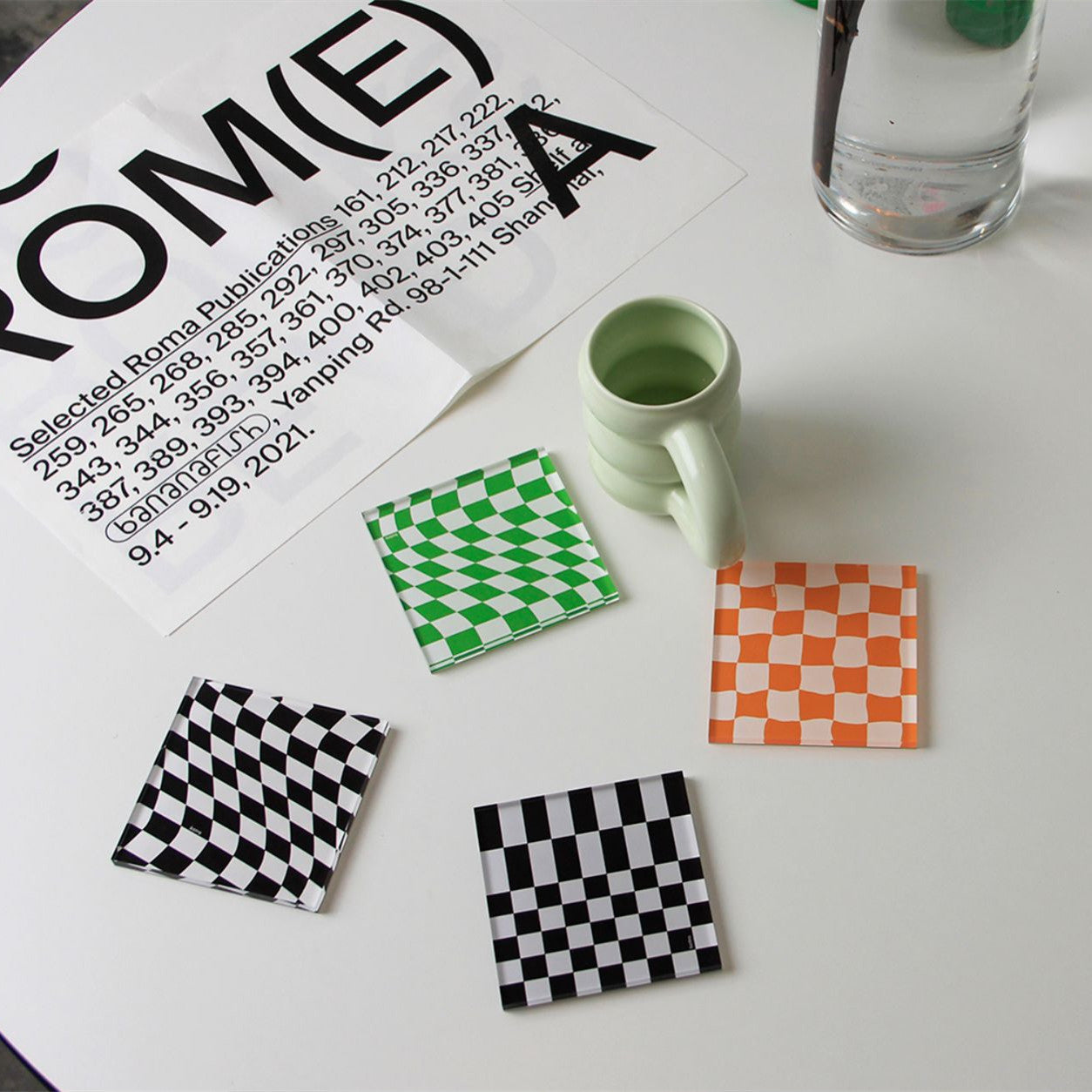 Raye Checkerboard Coasters (pack of 2)
