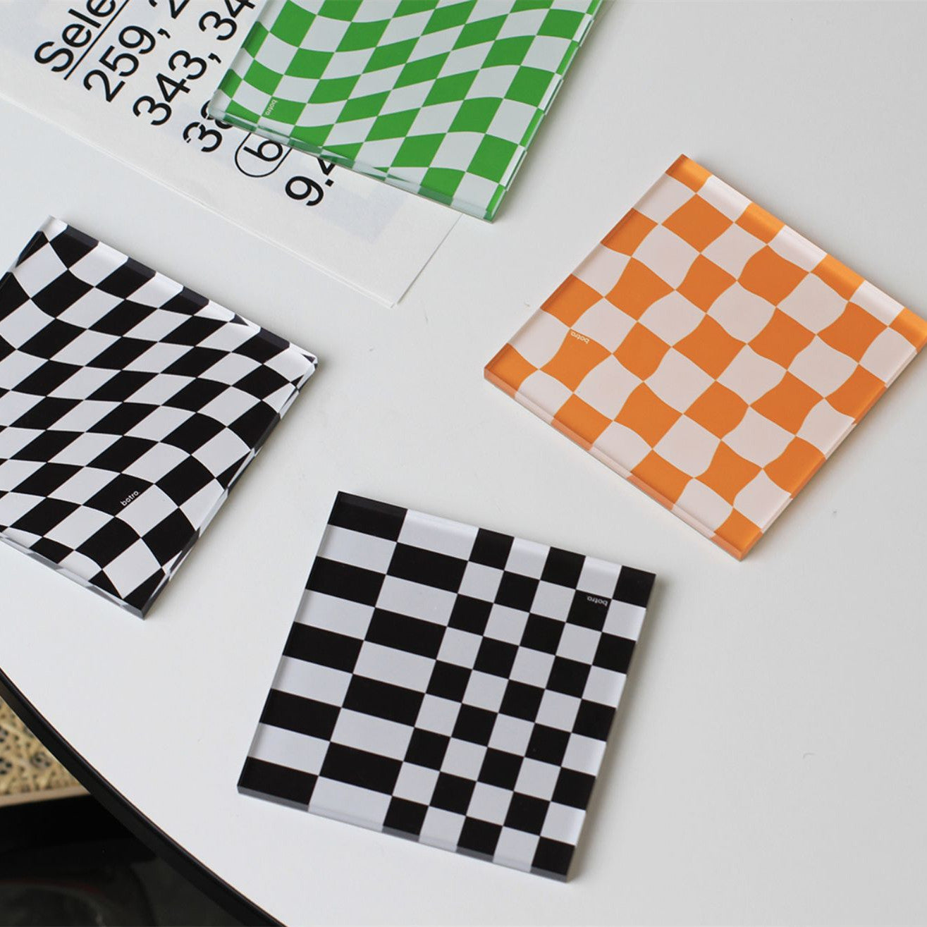 Raye Checkerboard Coasters (pack of 2)