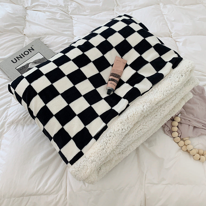 Gwen Checkerboard Fleece Blanket